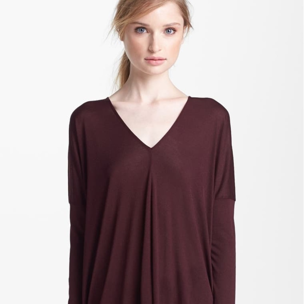 Vince Oxblood light knit long sleeve, size M